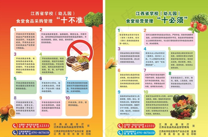 食堂十不准图片(500X700)cdr矢量模版下载