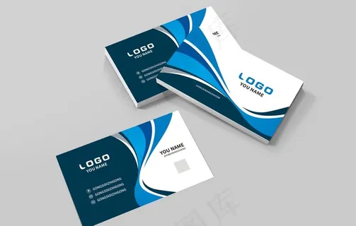 蓝色商务名片图片