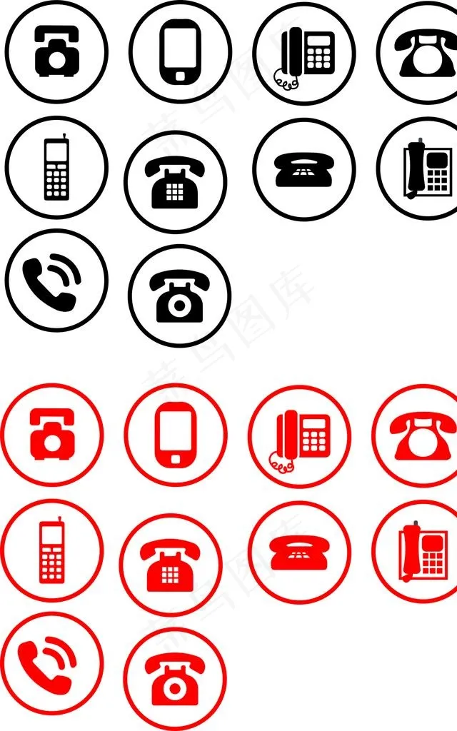 电话标识图片cdr矢量模版下载
