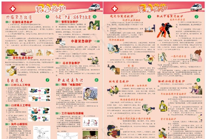 紧急救护折页图片