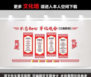 主题教育文化墙图片