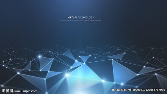 蓝色几何科技背景图片