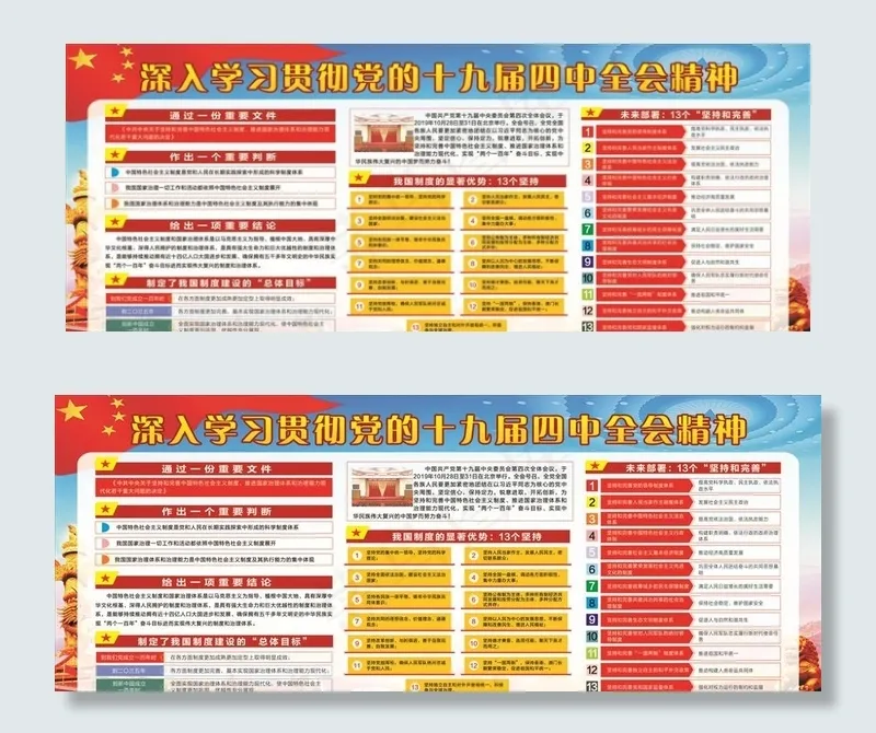 十九届四中全会图片cdr矢量模版下载