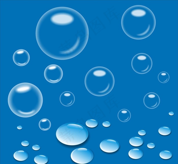 水滴水泡泡图片cdr矢量模版下载