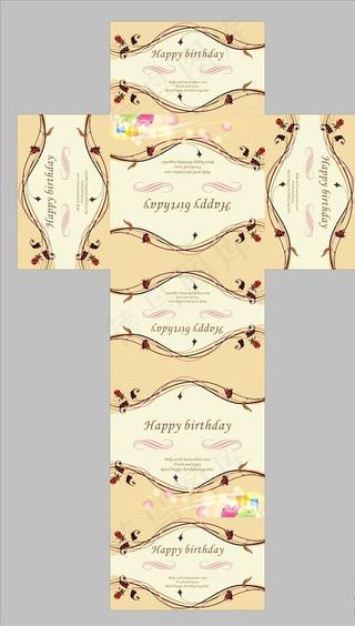 蛋糕包装模板图片