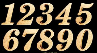 金色立体数字图片