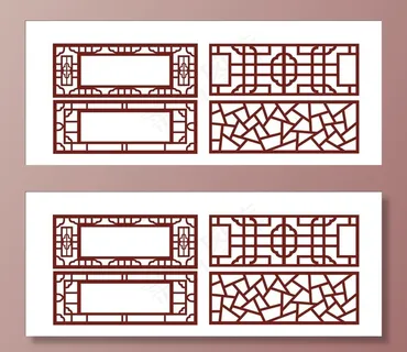 中式屏风 窗花图片