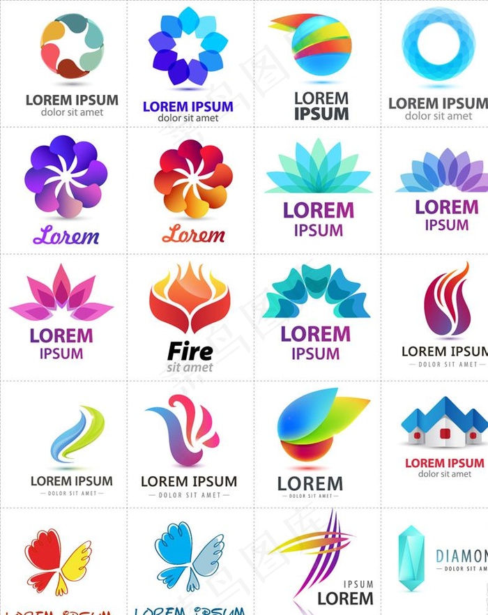 时尚logo图片ai矢量模版下载