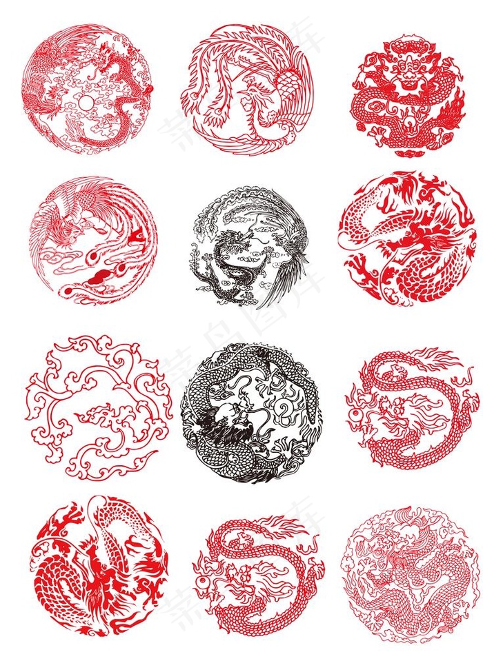 龙图片psd模版下载