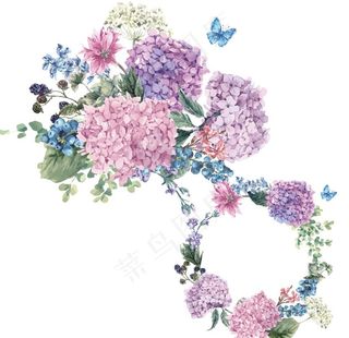 小清新花环插画图片