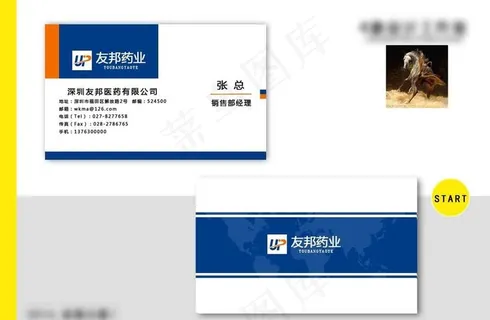 医药公司名片设计图片