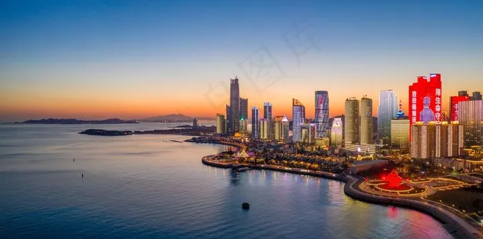 青岛城市夜景图片