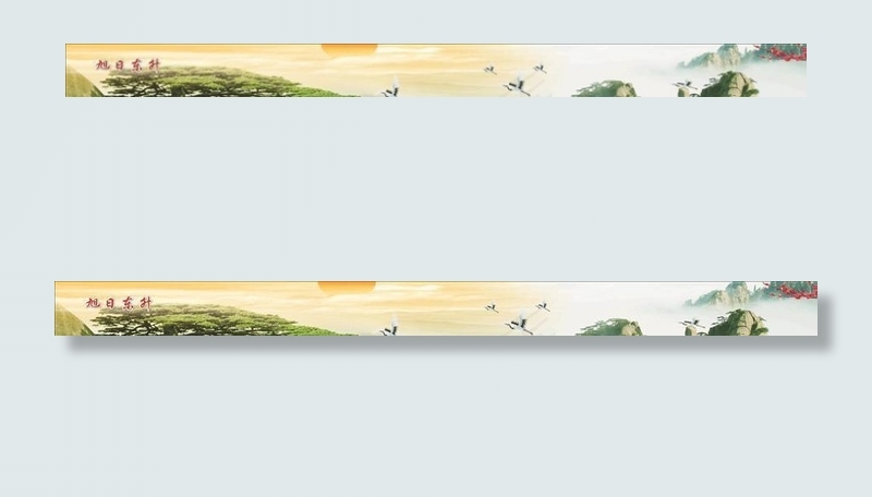 高清风景画图片(1870X800)cdr矢量模版下载