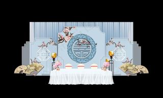 中国风婚礼迎宾区图片