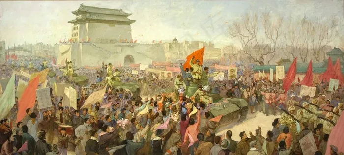 油画 北平解放图片