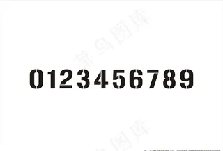 数字喷漆模板矢量素材图片