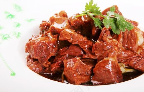 方竹笋烧钯牛肉图片
