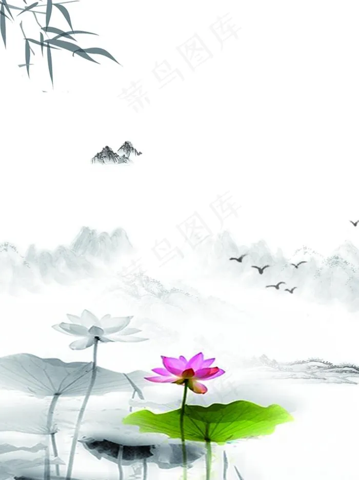 水墨画图片(2480X3426(DPI:300))psd模版下载
