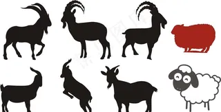 剪影羊图片