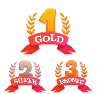 排名数字设计矢量图片