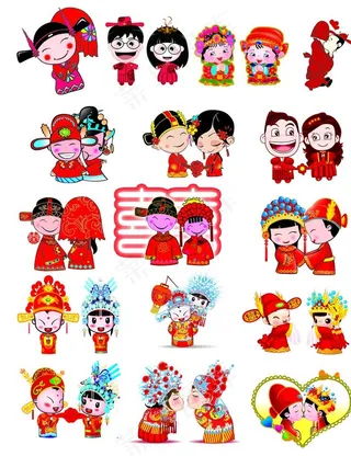 最全的新婚公仔图片