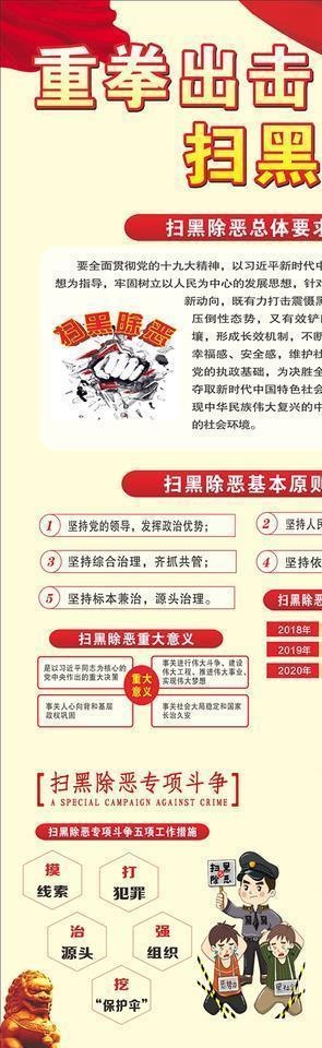 扫黑除恶展架图片cdr矢量模版下载