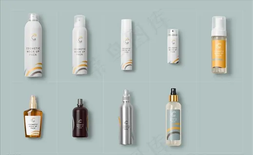 免抠化妆品各种瓶子png素材图片