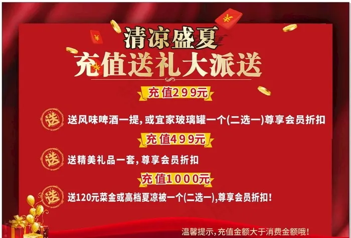 充值活动周年庆海报图片(1000X700)cdr矢量模版下载