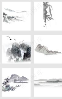 水墨山图片