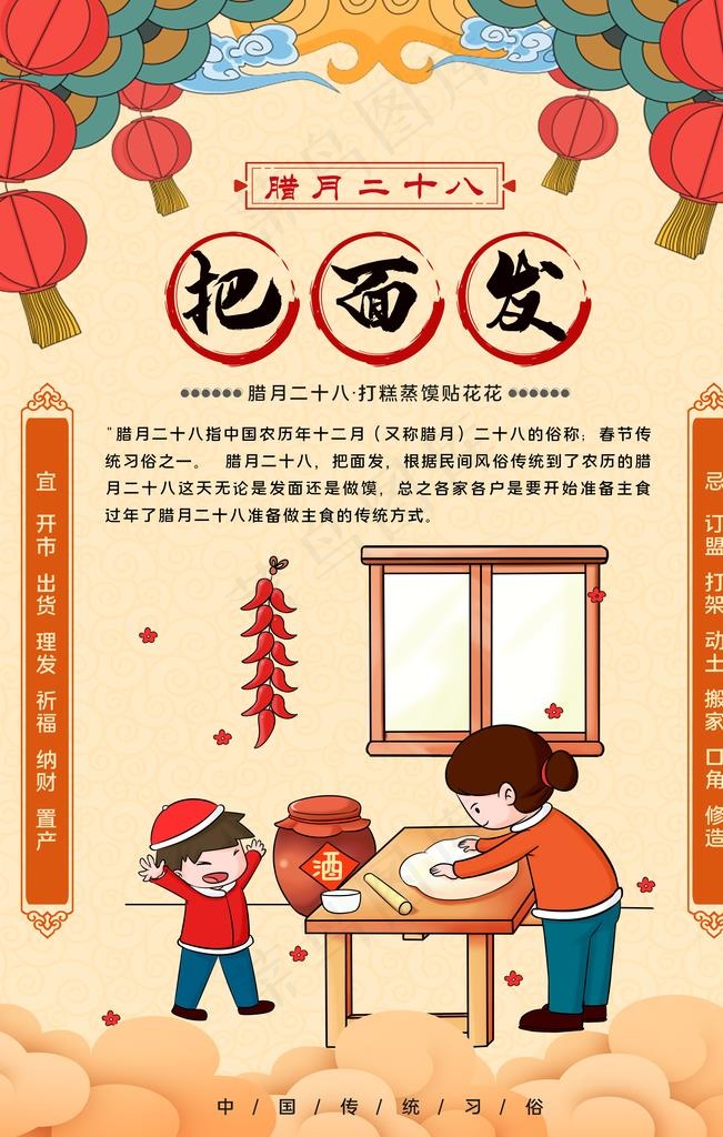 新年习俗图片(3543X5315(DPI:72))psd模版下载