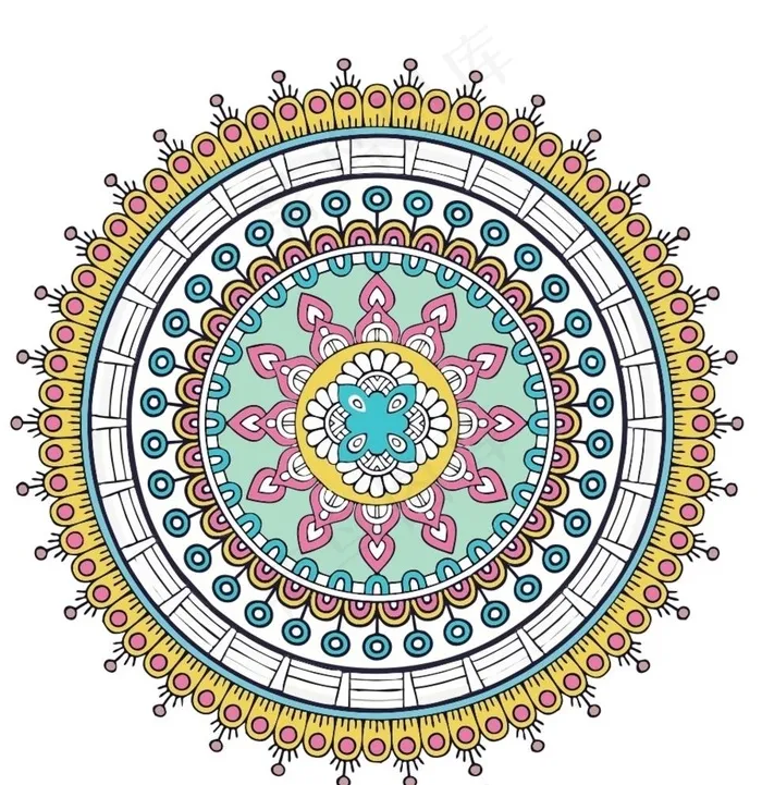 矢量 花 花纹 彩色图片cdr矢量模版下载
