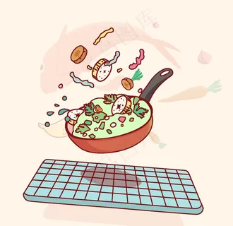 卡通炒菜图片