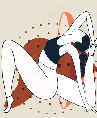 瑜伽动作装饰图案图片