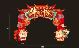 新春 门头 红色 大气 可爱图片