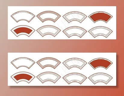中式古风扇面元素图片