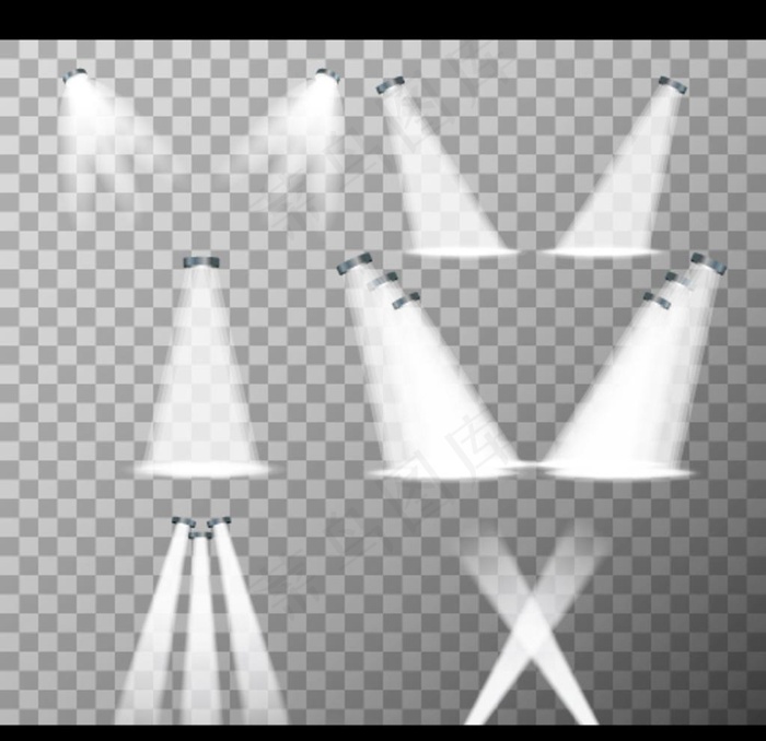 现场灯光透明图片