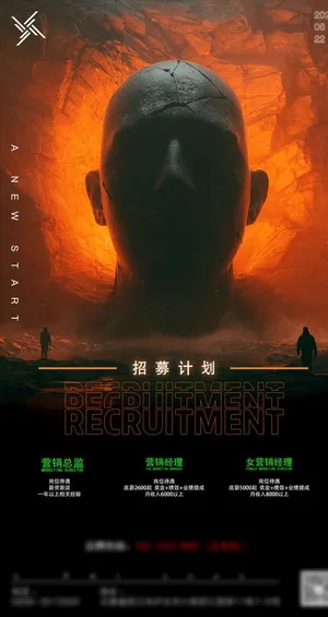 酒吧夜店招聘海报图片