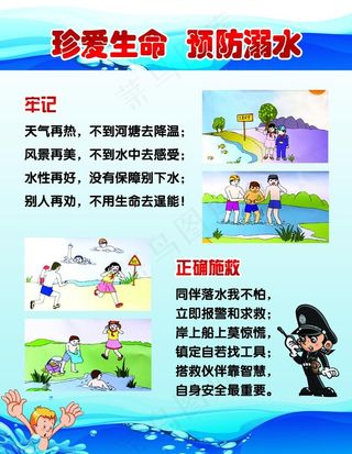珍爱生命 预防溺水图片