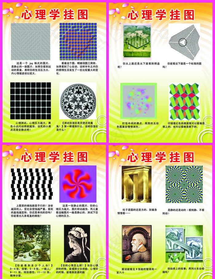 心理学挂图图片(3043X4075(DPI:72))psd模版下载