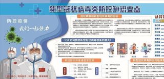 新冠病毒疫情防控知识展板图片