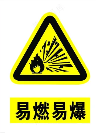 易燃易爆标识牌图片