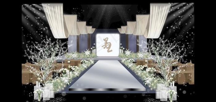 莫兰迪色韩式婚礼图片(9217X4655(DPI:150))psd模版下载