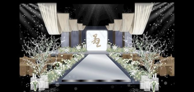 莫兰迪色韩式婚礼图片