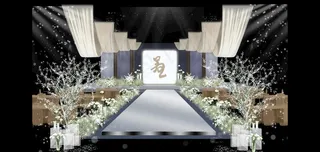 莫兰迪色韩式婚礼图片