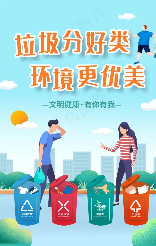 垃圾分类图片(3543X5315(DPI:150))psd模版下载