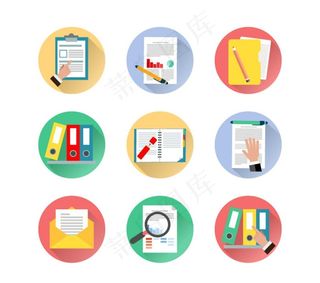 9款文件与文档图标矢量素材图片