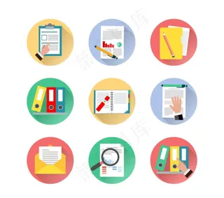 9款文件与文档图标矢量素材图片