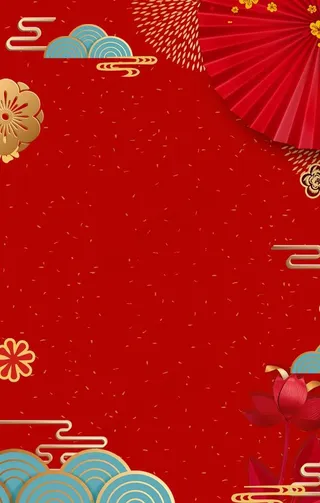 中国风春节年货节背景图片