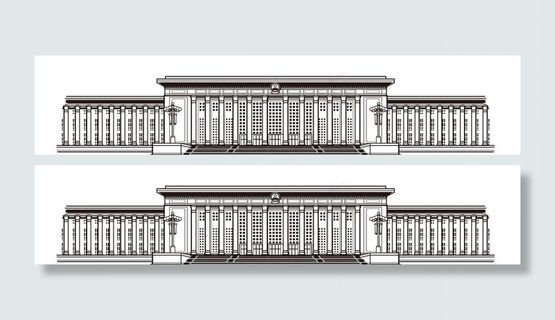 人民大会堂插画图片
