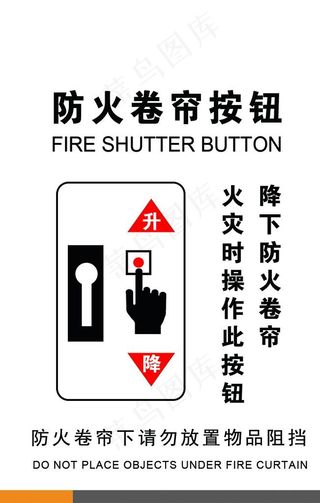 标牌  标识 防火 卷帘 按钮图片